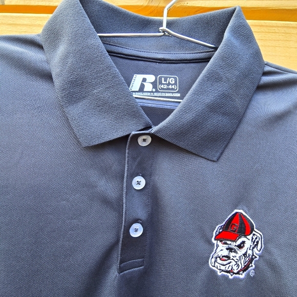 NWOT Georgia Bulldogs Men's Polo Sz LG Grey Golf Polo 0007 - Picture 4 of 6